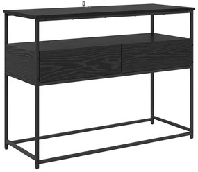 vidaXL Τραπέζι κονσόλας Μαύρη Οξυά 100 x 40 x 75 cm Επεξεργασμένο ξύλο
