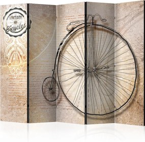 Διαχωριστικό με 5 τμήματα - Vintage bicycles - sepia II [Room Dividers]