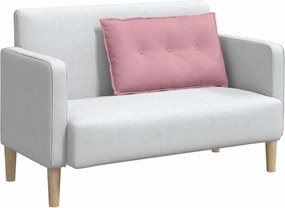vidaXL Μαξιλάρι Πλάτης Ροζ 80 x 50 cm Υφασμάτινο Κορντουρά