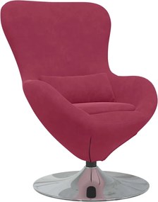 vidaXL Κάθισμα-αυγό Κόκκινο Βελούδο