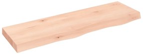 vidaXL Ράφι Τοίχου 100x30x(2-6) εκ. από Ακατέργαστο Μασίφ Ξύλο Δρυός