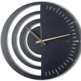 Ρολόι Τοίχου Chrono 805BSG1101 Φ50cm Black Wallity Metal