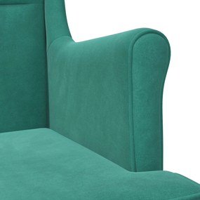 vidaXL Πολυθρόνα Τιρκουάζ Βελούδο
