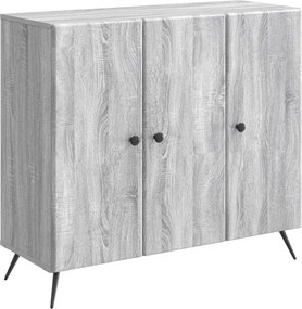 vidaXL Πλαϊνό γραφείο Γκρι Sonoma 89 x 34,5 x 80 εκ Επεξεργασμένο Ξύλο