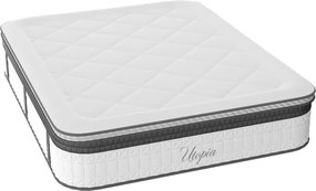 Στρώμα Utopia pakoworld pocket spring με ανώστρωμα aloe vera 30-32cm 140x200εκ
