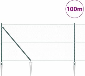 vidaXL Στύλος Περιφράξεων Πράσινο 100 x 1 μ (25 χλστ πλέγμα)