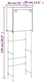 ΡΑΦΙΕΡΑ 2 ΕΠΙΠΕΔΩΝ ΓΙΑ ΤΟΥΑΛΕΤΑ ΚΑΦΕ 56X30X170 ΕΚ. ΑΠΟ ΣΙΔΕΡΟ 343143