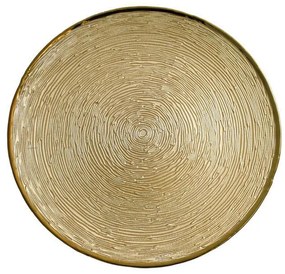 Πιατέλα Γυάλινη Στρογγυλή FL329 Fylliana Χρυσο 32x32x2 εκ. 32x32x2 εκ.