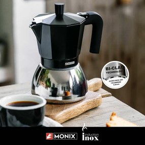 Ιταλικη καφετιερα BRA INOX BLACK 9T Μαύρο 470 ml