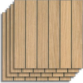 Αυτοκόλλητα πλακάκια Douceur d'intérieur - 25x25cm  - 4τμχ - Μπεζ