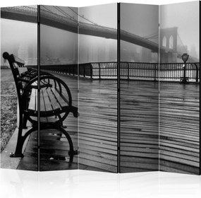 Διαχωριστικό με 5 τμήματα - A Foggy Day on the Brooklyn Bridge II [Room Dividers]