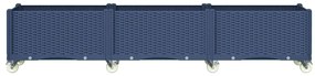 vidaXL Ζαρντινιέρα Κήπου με Πόδια Μπλε Γκρι 240x50x54εκ. από Πολυπροπυλένιο