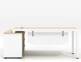 THESIS Γραφείο Αναστρέψιμη Γωνία, Απόχρωση Beech - Άσπρο   1τμχ