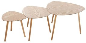 Σετ με 3 τραπέζια Atmosphera Mileo Φυσικό