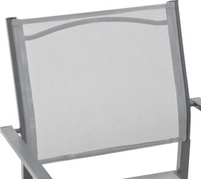 Πολυθρόνα Confidence pakoworld ανθρακί μέταλλο και γκρι textilene 54x54x86εκ