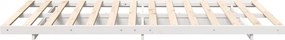 vidaXL Σκελετός Κρεβατιού Λευκό 140 x 190 cm Στερεά ξυλεία πεύκου
