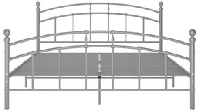 vidaXL Πλαίσιο Κρεβατιού Γκρι 180 x 200 εκ. Μεταλλικό