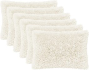 vidaXL Κάλυμμα Μαξιλαριού 6 pcs HEERLEN Λευκό 30 x 50 cm PV Φλίς