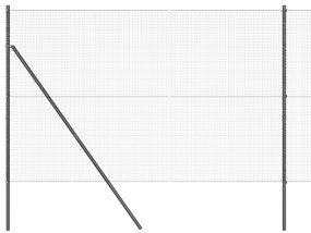 vidaXL Φράχτης  Welded Wire με 7 παλάμες Γκρι 1.6x10 μ