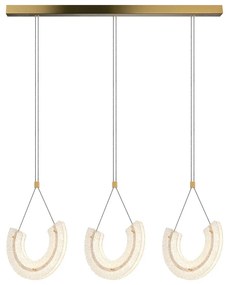 Φωτιστικό Οροφής Τρίφωτο LED Dimmable Zambelis 23031 Gold Matt