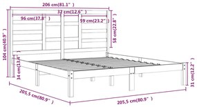 ΠΛΑΙΣΙΟ ΚΡΕΒΑΤΙΟΥ 200 X 200 ΕΚ. ΑΠΟ ΜΑΣΙΦ ΞΥΛΟ 3105815