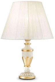 Φωτιστικό Επιτραπέζιο Firenze 012889 24x35cm 1xE14 40W White-Gold Ideal Lux