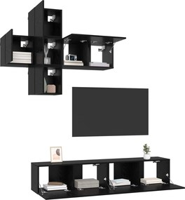 vidaXL Σετ επίπλου τηλεόρασης Επιτοίχιο 3 pcs Επεξεργασμένο Ξύλο