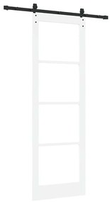 vidaXL Συρόμενη Πόρτα Χειροκίνητος Λευκό 78 x 232 cm Ξύλο και μέταλλο