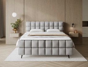 Επενδυμένο κρεβάτι Sober-140 x 200-Γκρι