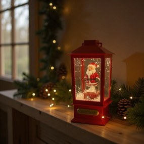 Φανάρι τετράγωνο Άγιος Βασίλης με χιόνι