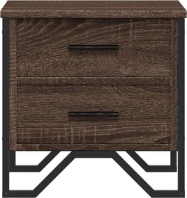 vidaXL Κομοδίνο Καφέ Δρυς 40x41x40 εκ. από Επεξεργασμένο Ξύλο