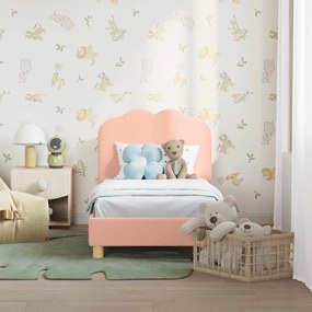 vidaXL Κρεβατική βάση για παιδιά με προσκέφαλο Ροζ 70 x 140 cm