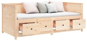 vidaXL Καναπές Κρεβάτι Χωρίς Στρώμα Λευκό 80x200 εκ. Μασίφ Ξύλο Πεύκου