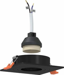 vidaXL Σποτ 24 pcs Μαύρο 9 x 9 x 2 εκ. Αλουμίνιο