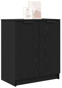 vidaXL Ντουλάπα Παπουτσιών Μαύρο Δρυς 59x35x70 εκ Επεξεργασμένο Ξύλο
