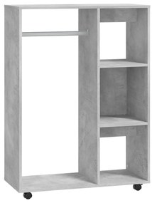 vidaXL Ντουλάπα Γκρι Σκυροδέματος 80 x 40 x 110 εκ. από Επεξ. Ξύλο