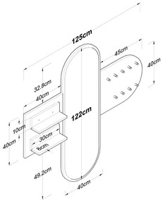 ΚΡΕΜΑΣΤΡΑ-ΚΑΘΡΕΠΤΗΣ BAUNTY PAKOWORLD ΛΕΥΚΟ-ΚΑΡΥΔΙ125X2X122ΕΚ