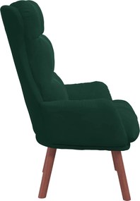 vidaXL Πολυθρόνα Σκούρο Πράσινο 69 x 74 x 93 εκ. Βελούδο