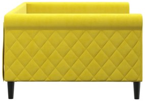 vidaXL Καναπές Κρεβάτι Κίτρινος 100 x 200 εκ. Βελούδινος