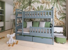 IGNAŚ 80x180 grey bunk bed Lano Furniture