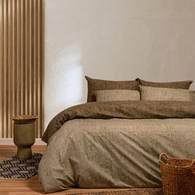 Σεντόνια Μονά (Σετ) Melinen Amar Olive Καφέ Με Λάστιχο 100x200+32