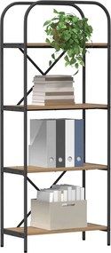 vidaXL Ράφι Βιβλίων 4 επιπέδων 60 x 30 x 146 εκ Επεξεργασμένο ξύλο