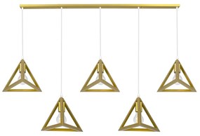 Φωτιστικό Οροφής Triangle 00610 E27 170x22x130cm Gold GloboStar