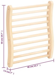 vidaXL Πλάτη Σάουνας σε Σχήμα «S» από Μασίφ Ξύλο Πεύκου