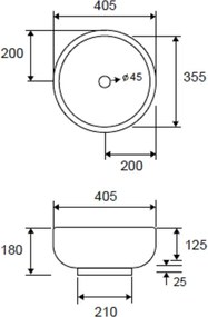 Karag LT 3065 40x40 - Επιτραπέζιος νιπτήρας