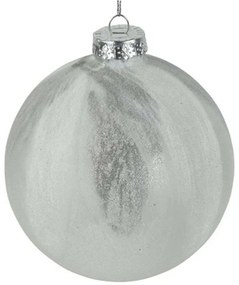Χριστουγεννιάτικη Μπάλα Marble 013.811536 Φ10cm Grey-White