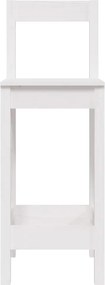 vidaXL Καρέκλες Μπαρ 2 τεμ. Λευκό 40x41,5x112 εκ. Μασίφ Ξύλο Πεύκου