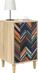 vidaXL Κομοδίνο OMMEN 2 τμχ. Sonoma Δρυς 36 x 33 x 60 εκ