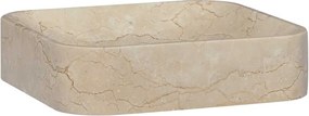 vidaXL Νιπτήρας Κρεμ 40 x 40 x 10 εκ. Μαρμάρινος
