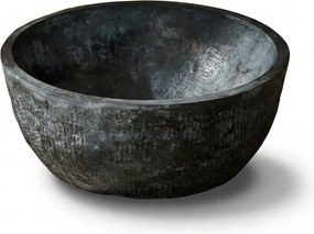 Tema Pietra Anthracite Ø40 - Επιτραπέζιος Νιπτήρας με Υφή Πέτρας